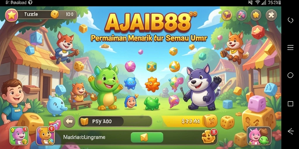 Tampilan gameplay seru AJAIB88 dengan berbagai teka-teki menarik.