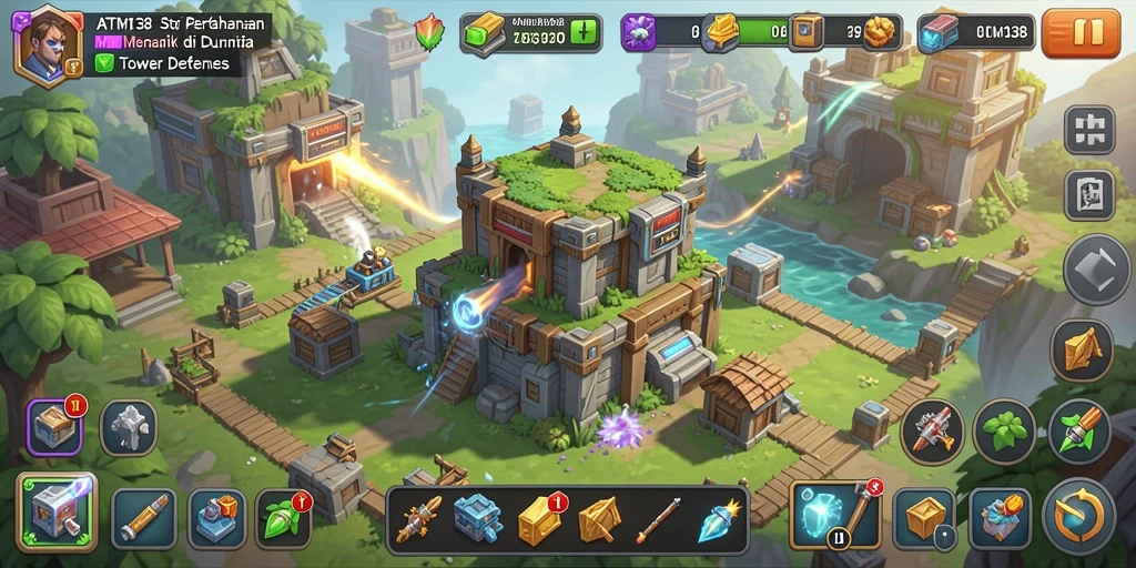 Tangkapan layar menunjukkan aksi menegangkan di Tower Defense.