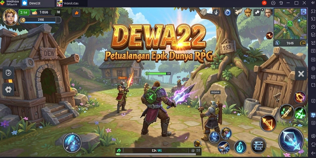 Tampilan gameplay epik DEWA22 yang menampilkan pertarungan seru.