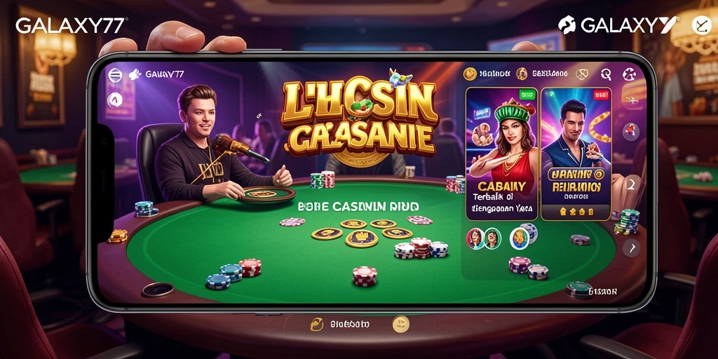 Gameplay seru Live Casino di GALAXY77 dengan dealer langsung.