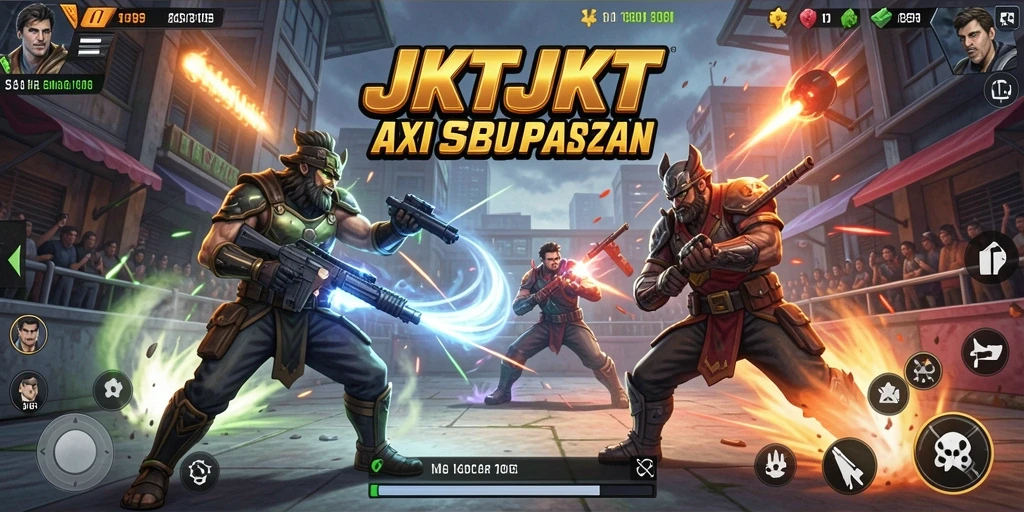 Tampilan aksi seru dalam gameplay JKTJKT.