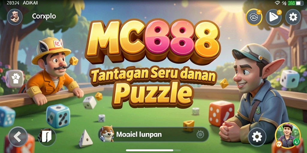 Screenshot menunjukkan gameplay MC888 dengan berbagai teka-teki menarik.