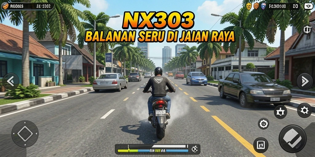 Tampilan seru balapan di NX303 yang mendebarkan.