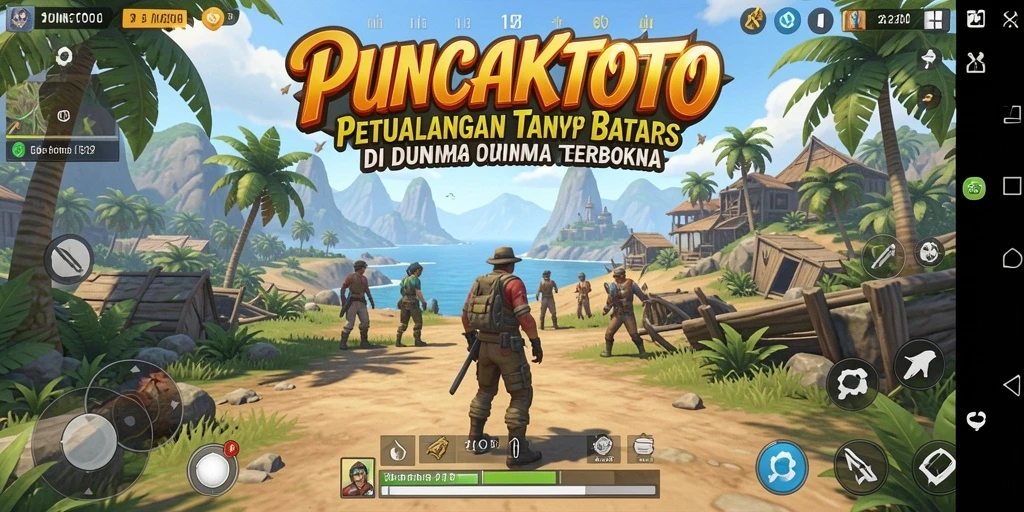 Screenshot PUNCAKTOTO menampilkan momen eksplorasi di dunia terbuka yang luas.