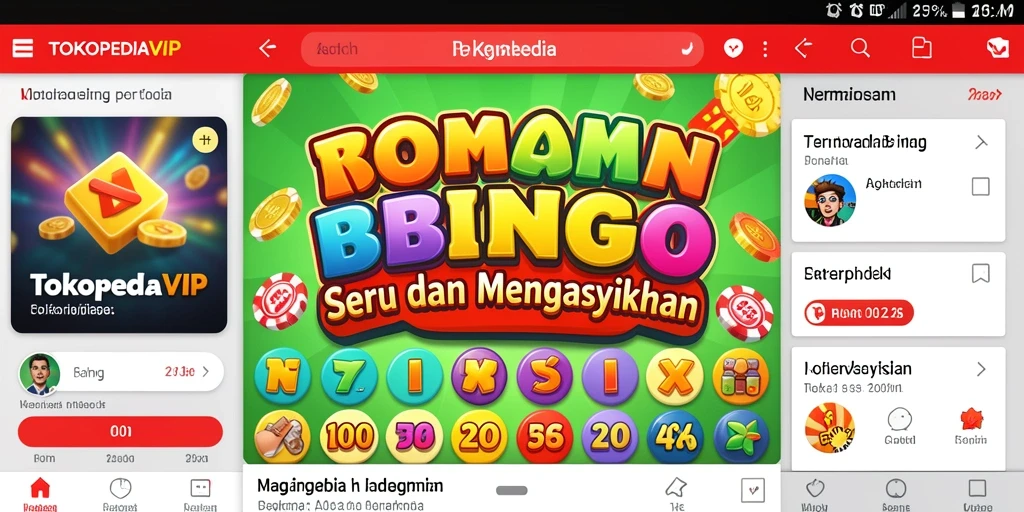 Tampilan gameplay Bingo yang seru dan menghentak.